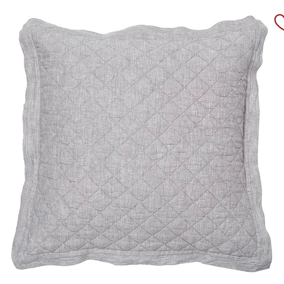 Pottery Barn Bedding Set Of 3 Belgian Flax Linen Diamond Shams Euro